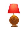 Neon Chakra Table Lamp With Red Shade