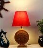 Neon Chakra Table Lamp With Red Shade