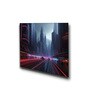 Neon Cityscape Canvas Art Print Printed Wall Painting Black Frame