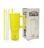Neon Green 1200ml Stainless Steel Double Insulated Leak Proof Coffee Tumbler with Lid & Straw