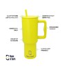 Neon Green 1200ml Stainless Steel Double Insulated Leak Proof Coffee Tumbler with Lid & Straw