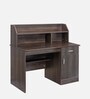 Neptune Hutch Desk in Brown Matte Finish