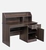 Neptune Hutch Desk in Brown Matte Finish