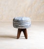 Neptune Pouf In Ribbed Finish