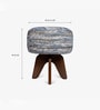 Neptune Pouf In Ribbed Finish