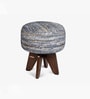 Neptune Pouf In Ribbed Finish