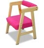 MacMillan Pine Wood Activity Table Chair Set with Adjustable Height in Pink