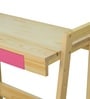 MacMillan Pine Wood Activity Table Chair Set with Adjustable Height in Pink