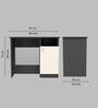Nero Multipurpose, Computer Desk for Home/Office, Writing Table, Sturdy Small Desks for Small Spaces in Highland Pine & Slate Grey Finish