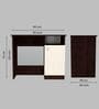 Nero Multipurpose, Computer Desk for Home/Office, Writing Table, Sturdy Small Desks for Small Spaces in Highland Pine & Chiyoda Wange Finish