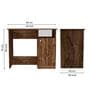 Nero Multipurpose, Computer Desk for Home/Office, Writing Table, Sturdy Small Desks for Small Spaces in Cochwood Brown Finish