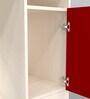 Nero Multipurpose, Computer Desk for Home/Office, Writing Table, Sturdy Small Desks for Small Spaces in Scarlet Red & Highland Pine Finish