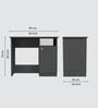 Nero Multipurpose, Computer Desk for Home/Office, Writing Table, Sturdy Small Desks for Small Spaces in Slate Grey Finish