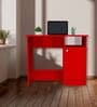 Nero Multipurpose, Computer Desk for Home/Office, Writing Table, Sturdy Small Desks for Small Spaces in Scarlet Red Finish