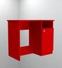 Nero Multipurpose, Computer Desk for Home/Office, Writing Table, Sturdy Small Desks for Small Spaces in Scarlet Red Finish