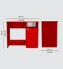 Nero Multipurpose, Computer Desk for Home/Office, Writing Table, Sturdy Small Desks for Small Spaces in Scarlet Red Finish