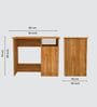 Nero Multipurpose, Computer Desk for Home/Office, Writing Table, Sturdy Small Desks for Small Spaces in Plateau Apple Finish