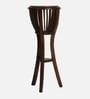 Nero Teak Wood End Table In Walnut Finish