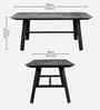 Nerova 6-Seater Dining Set In Solid Wood Base With Marble Finish