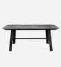 Nerova 6-Seater Dining Set In Solid Wood Base With Marble Finish
