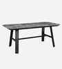 Nerova 6-Seater Dining Set In Solid Wood Base With Marble Finish