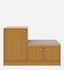 Nervia Shoe Rack In Urban Teak Colour With Seating