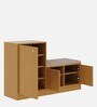 Nervia Shoe Rack In Urban Teak Colour With Seating