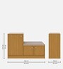 Nervia Shoe Rack In Urban Teak Colour With Seating