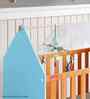 Nest Baby Crib with Mattress In Blue Finish