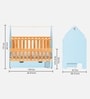 Nest Baby Crib with Mattress In Blue Finish