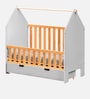 Nest Baby Crib with Mattress In Grey Finish