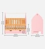 Nest Baby Crib with Mattress In Pink Finish
