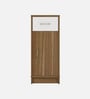 Nest Pedestal in Lyon Teak & White Finish With Drawer