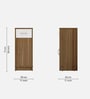 Nest Pedestal in Lyon Teak & White Finish With Drawer