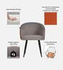 Nest Fabric Arm Chair In Tan and Grey Colour