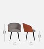 Nest Fabric Arm Chair In Tan and Grey Colour