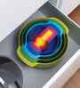 (Set Of 9) Nest Multicolour Polypropylene & Metal Mixing Bowl