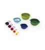 (Set Of 9) Nest Multicolour Polypropylene & Metal Mixing Bowl