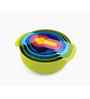 (Set Of 9) Nest Multicolour Polypropylene & Metal Mixing Bowl