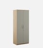 Nester 2 Door Wardrobe In Sebastian Oak & Melamine Finish