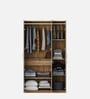Nester 3 Door Wardrobe In Sebastian Oak & Melamine Finish