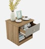 Nester Bed Side Table In Sebastian Oak & Melamine Finish