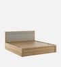 Nester King Sized Bed With Front Pull Out Storage In Sebastian Oak & Melamine Finish