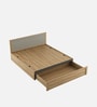 Nester King Sized Bed With Front Pull Out Storage In Sebastian Oak & Melamine Finish