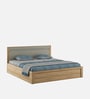 Nester King Sized Bed With Front Pull Out Storage In Sebastian Oak & Melamine Finish