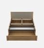 Nester King Sized Bed With Front Pull Out Storage In Sebastian Oak & Melamine Finish