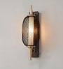 Netlume Wall Lamp | Modern Decorative Mesh Design | Golden Black Finish | Metal Body | Warm White LED | Wall Light for Home, Bedroom, Living Room, Hall & Office | 1Year Warranty