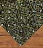 Nettle Green Geometric Polyester 6 ft x 9 ft Machine Made Carpet