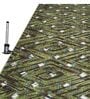 Nettle Green Geometric Polyester 6 ft x 9 ft Machine Made Carpet