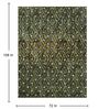 Nettle Green Geometric Polyester 6 ft x 9 ft Machine Made Carpet